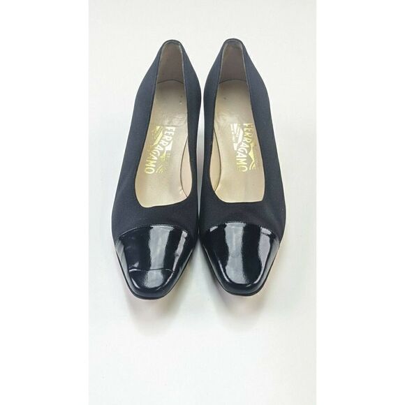 Salvatore Ferragamo Florence Sz 7 Block Heel 2A - Picture 3 of 5